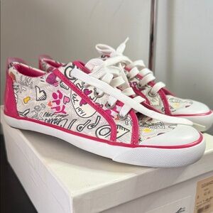 Coach Poppy Graffiti Print Sneakers